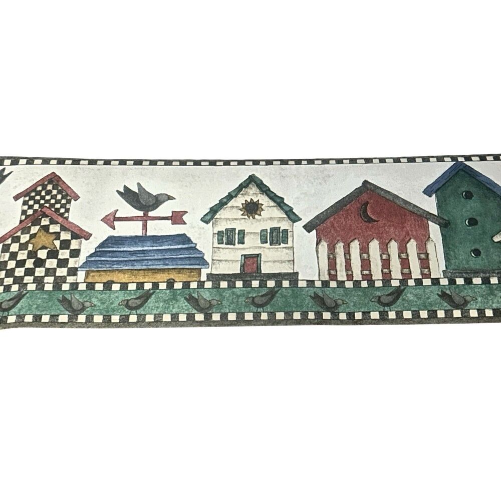 Debbie Mumm Birdhouse Wallpaper Border Imperial 5 Yards x 7” Country Farmhouse